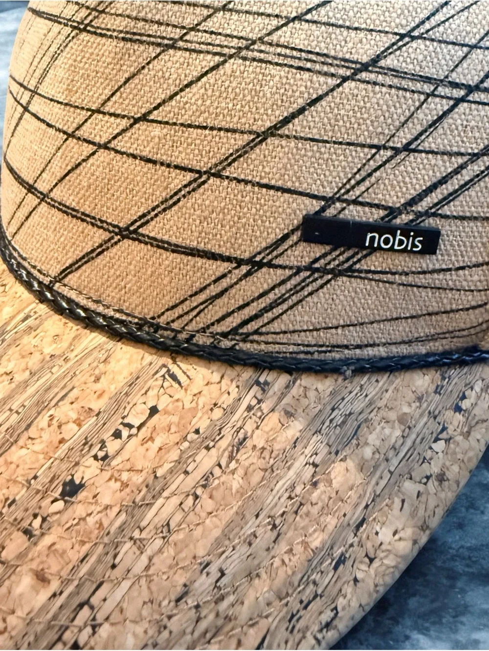 Nobis  5 panel cork and linen cap
